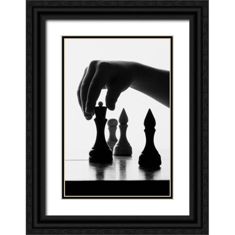 Your move Black Ornate Wood Framed Art Print with Double Matting by Marnovin