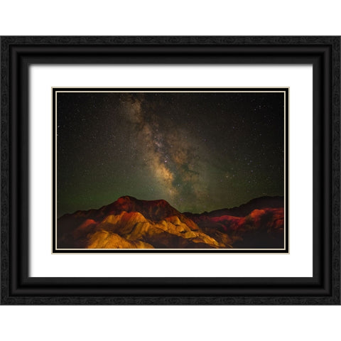 Night Phenomenon Black Ornate Wood Framed Art Print with Double Matting by Chakraborty, Chiranjib