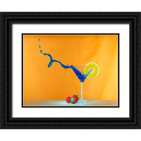 excited, bubbly, refreshing Black Ornate Wood Framed Art Print with Double Matting by Groth, Martin