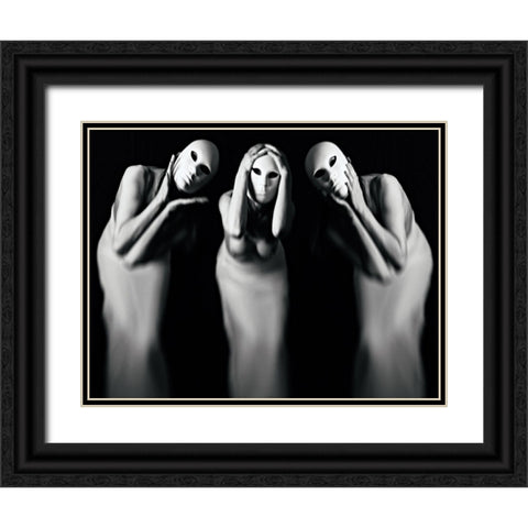 The Birth Fates Black Ornate Wood Framed Art Print with Double Matting by Bousca, Bogdan