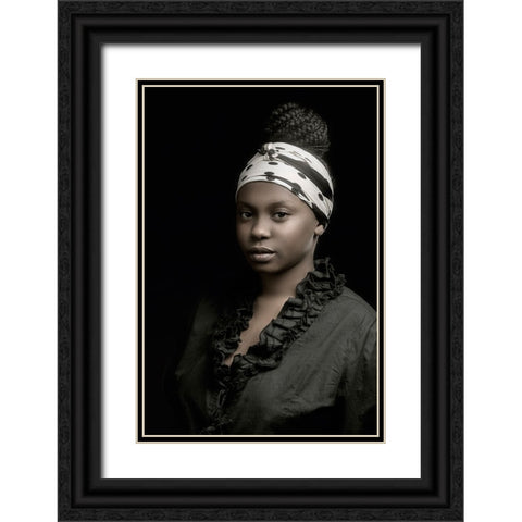Karen Black Ornate Wood Framed Art Print with Double Matting by Slotboom, Jan
