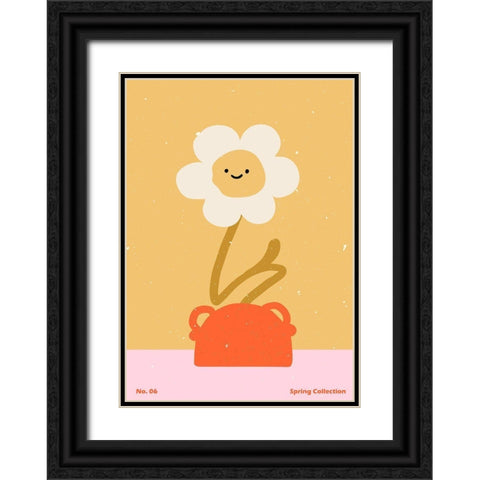 Spring Flower #06 Black Ornate Wood Framed Art Print with Double Matting by NKTN