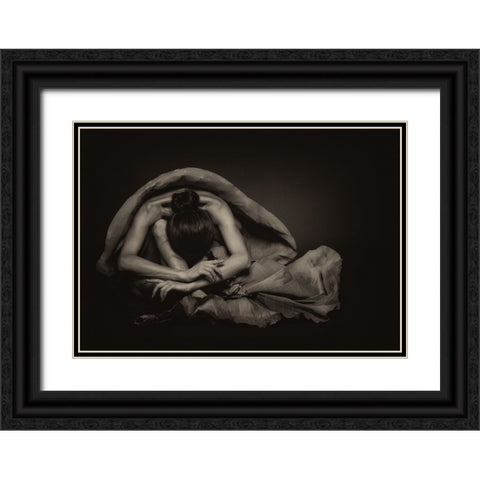 Roses Black Ornate Wood Framed Art Print with Double Matting by Photography Expressive