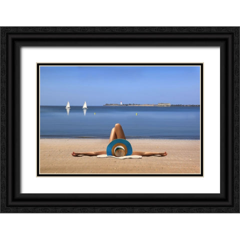 Dolce Vita ! Black Ornate Wood Framed Art Print with Double Matting by Bacus, Pierre