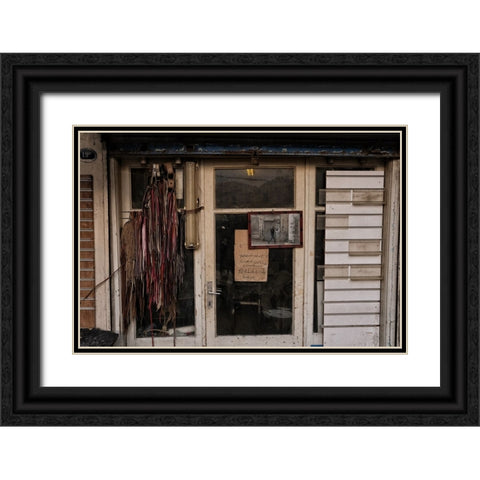 Ayakkabapcap Black Ornate Wood Framed Art Print with Double Matting by Ayer, Ali