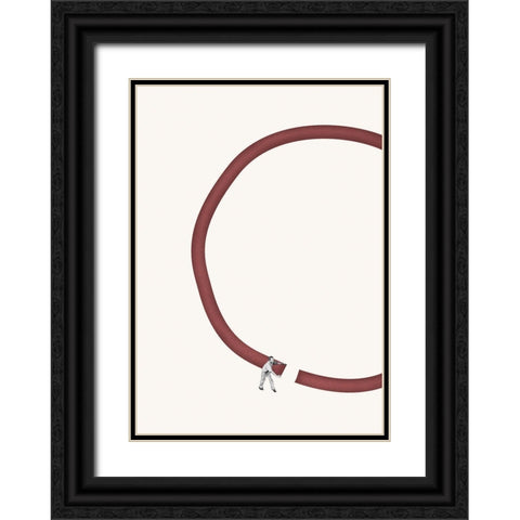 Lets reconnect Black Ornate Wood Framed Art Print with Double Matting by Leon, Maarten