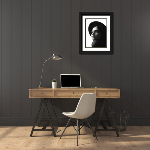 Sara Black Ornate Wood Framed Art Print with Double Matting by Ghanbari, Morteza
