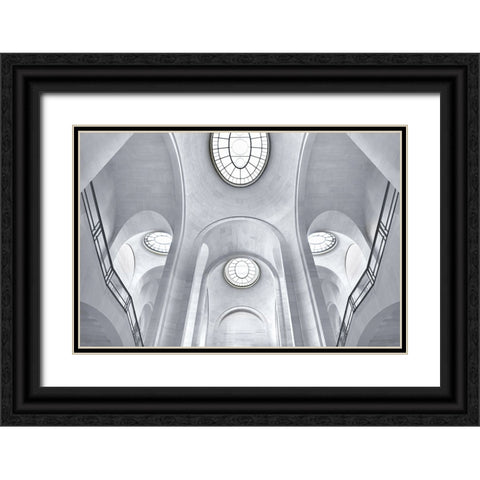 The Palais Garnier In Paris Black Ornate Wood Framed Art Print with Double Matting by W., Catherine
