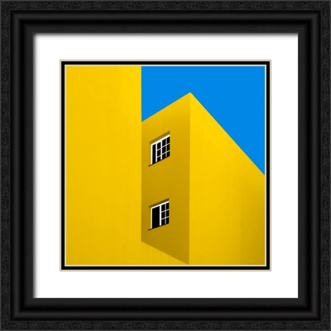 Urban Abstract Black Ornate Wood Framed Art Print with Double Matting by Schuster, Inge