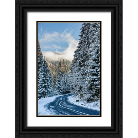 The Road Black Ornate Wood Framed Art Print with Double Matting by Gabriel, Hotea