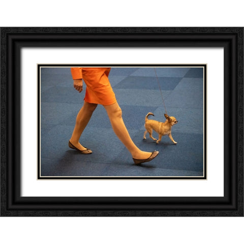 Matching Colours Black Ornate Wood Framed Art Print with Double Matting by Joosten, Lus