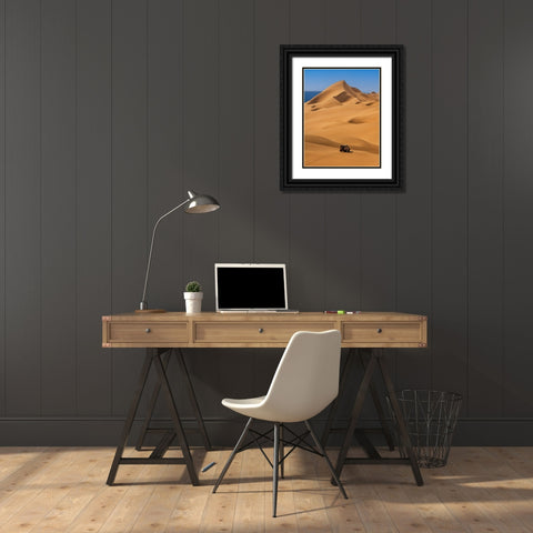 Desert Expedition Black Ornate Wood Framed Art Print with Double Matting by Zheng, Michael