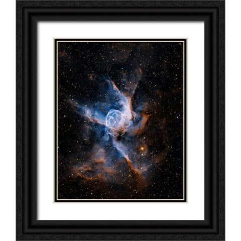 ThorS Helmet Black Ornate Wood Framed Art Print with Double Matting by Chander, Vikas
