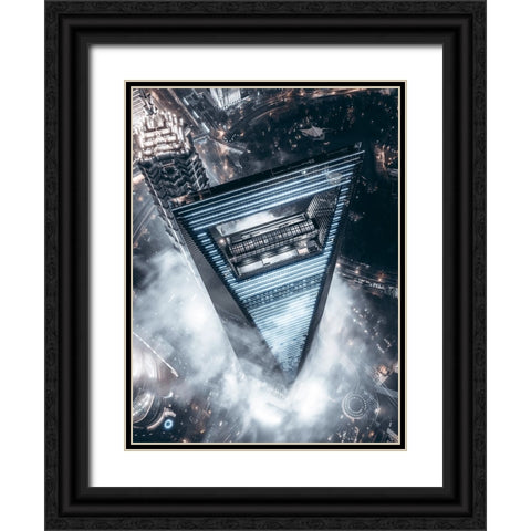 The Triangle Black Ornate Wood Framed Art Print with Double Matting by Tien, Aron