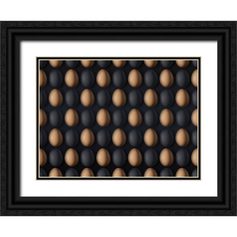 EGG Black Ornate Wood Framed Art Print with Double Matting by Zhang, Yujie