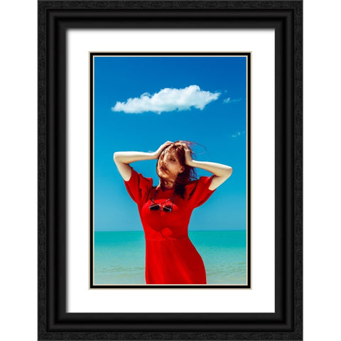 The Red Breeze Black Ornate Wood Framed Art Print with Double Matting by Bolgov (Axe), Ruslan