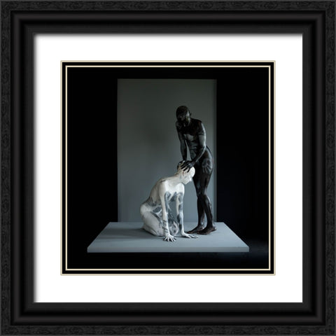 Nonverbal 3/8 *Get Closerq Black Ornate Wood Framed Art Print with Double Matting by woodplane