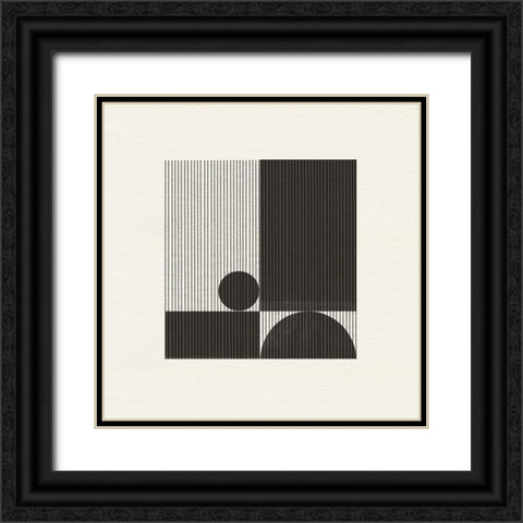 Paper Object No4. Black Ornate Wood Framed Art Print with Double Matting by The Miuus Studio
