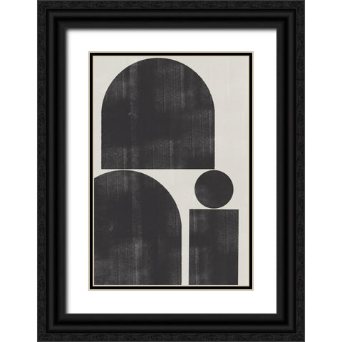 Shape Study No1. Black Ornate Wood Framed Art Print with Double Matting by The Miuus Studio