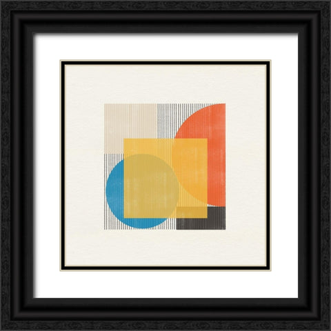 Midcentury Modern Object No2 Black Ornate Wood Framed Art Print with Double Matting by The Miuus Studio