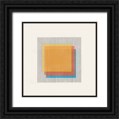 Midcentury Modern Object No1. Black Ornate Wood Framed Art Print with Double Matting by The Miuus Studio