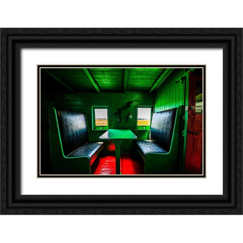 Untitled Black Ornate Wood Framed Art Print with Double Matting by Hermann, Steve