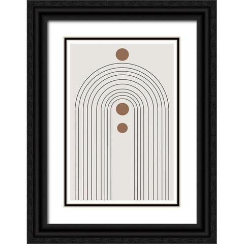 Arch No1. Black Ornate Wood Framed Art Print with Double Matting by The Miuus Studio