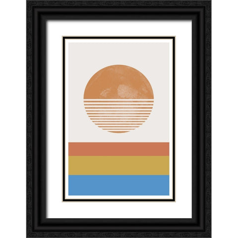 Retro Landscape Black Ornate Wood Framed Art Print with Double Matting by The Miuus Studio