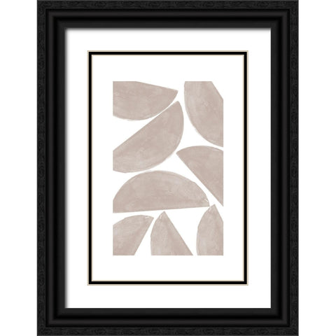 Soft Composition No2. Black Ornate Wood Framed Art Print with Double Matting by The Miuus Studio