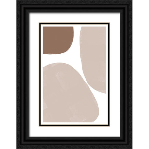 Soft Composition No4. Black Ornate Wood Framed Art Print with Double Matting by The Miuus Studio