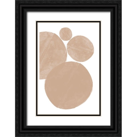 Soft Composition No5. Black Ornate Wood Framed Art Print with Double Matting by The Miuus Studio