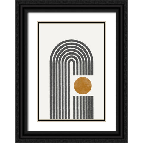 Arch No4. Black Ornate Wood Framed Art Print with Double Matting by The Miuus Studio