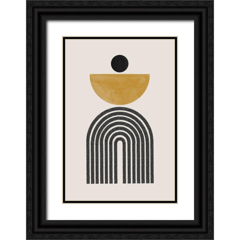 Mid Century No2. Black Ornate Wood Framed Art Print with Double Matting by The Miuus Studio
