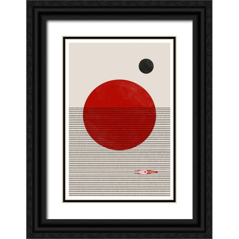 Swimming To You Black Ornate Wood Framed Art Print with Double Matting by The Miuus Studio