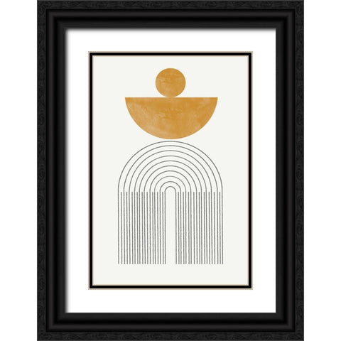 Arch Composition No7. Black Ornate Wood Framed Art Print with Double Matting by The Miuus Studio