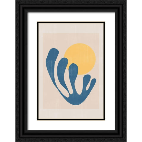 Modern Plant No1. Black Ornate Wood Framed Art Print with Double Matting by The Miuus Studio