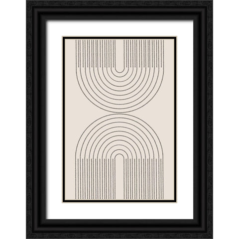 Simple Arch Composition Black Ornate Wood Framed Art Print with Double Matting by The Miuus Studio