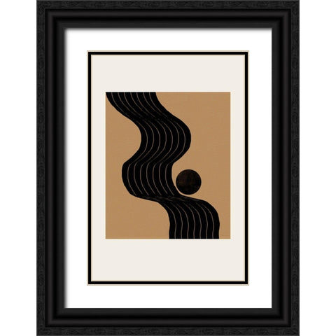 Composition I Black Ornate Wood Framed Art Print with Double Matting by The Miuus Studio