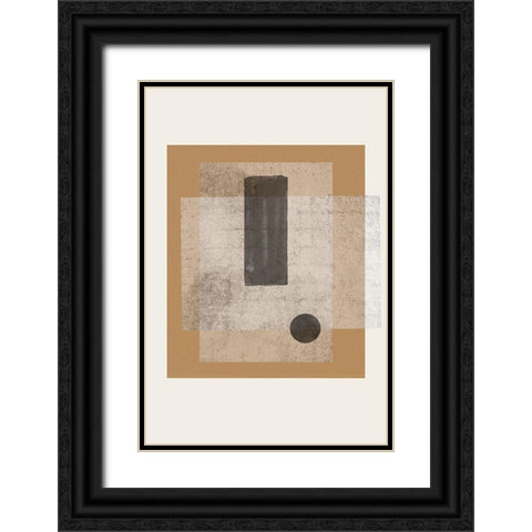 Composition III Black Ornate Wood Framed Art Print with Double Matting by The Miuus Studio