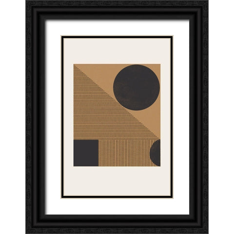 Composition X Black Ornate Wood Framed Art Print with Double Matting by The Miuus Studio