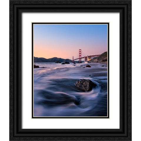 Soak In Marshall Black Ornate Wood Framed Art Print with Double Matting by Wada, Yoshihiko