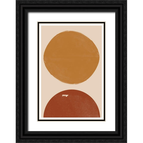 Burn Orange Composition Black Ornate Wood Framed Art Print with Double Matting by The Miuus Studio