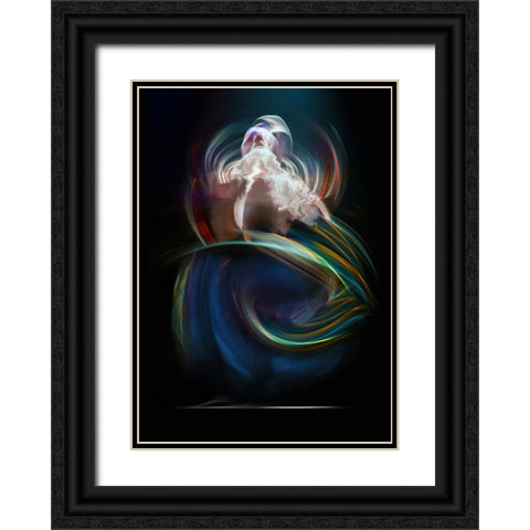 Deep Breath Black Ornate Wood Framed Art Print with Double Matting by Shawki, Mohamed