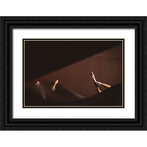 Where Is My Mind Black Ornate Wood Framed Art Print with Double Matting by Nitzan, Oshrit