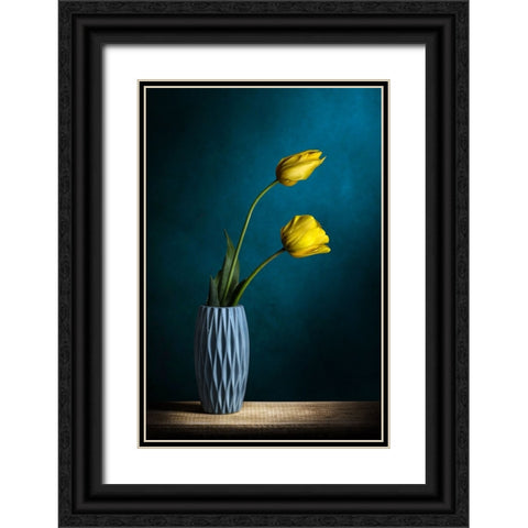 Sguardi ad Est Black Ornate Wood Framed Art Print with Double Matting by Vitale, Adriana