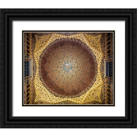 Alcazar dome Black Ornate Wood Framed Art Print with Double Matting by Wride, Linda