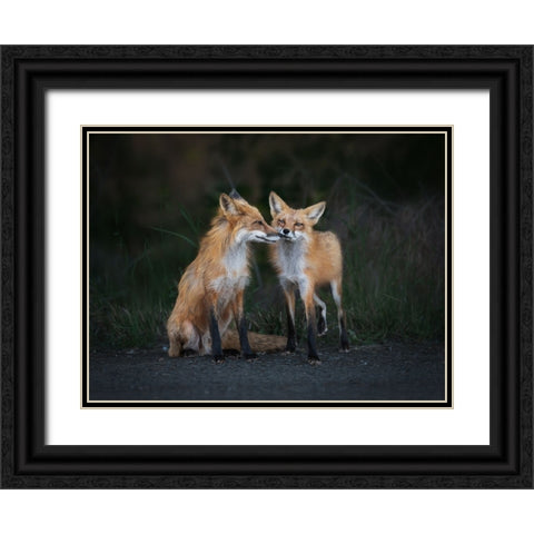 Only You In My Eyes Black Ornate Wood Framed Art Print with Double Matting by Zhang, Ling