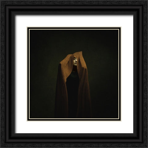 Persian Girl Black Ornate Wood Framed Art Print with Double Matting by Hasheminasab, Moein