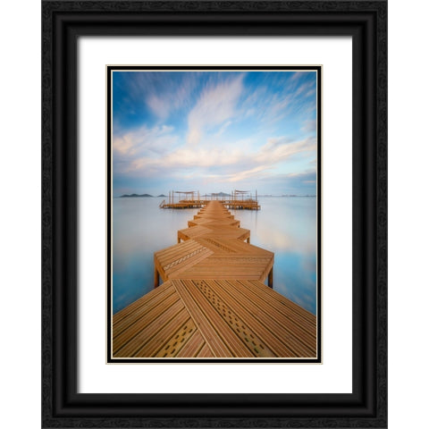 Pasarela I Black Ornate Wood Framed Art Print with Double Matting by Lopez, Bartolome