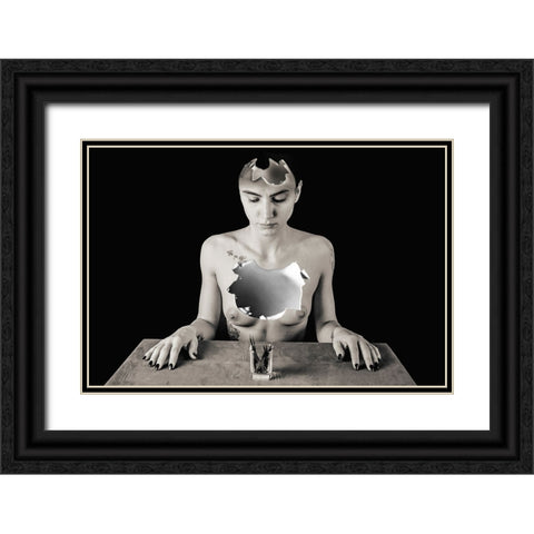 Untitled Black Ornate Wood Framed Art Print with Double Matting by Bousca, Bogdan
